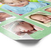 Babys First Year Green Keepsake Photo Collage (Corner)