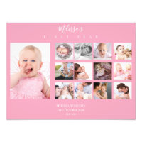 Baby's First Year Photo Collage Keepsake Girl