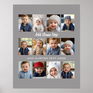 Baby's First Year Poster/Print Collage -can resize Poster