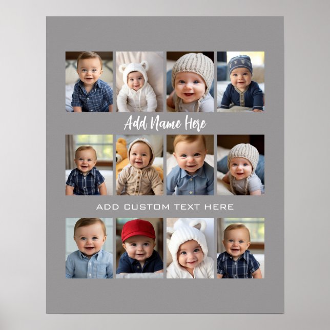 Baby's First Year Poster/Print Collage -can resize Poster (Front)