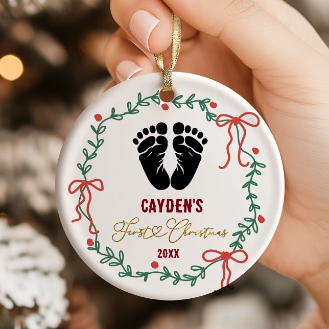 Baby's Footprint First Christmas Ornament (Creator Uploaded)