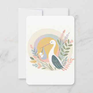 Baby's Here! Thank You Card