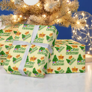 Babys It's My First Christmas Wrapping Paper