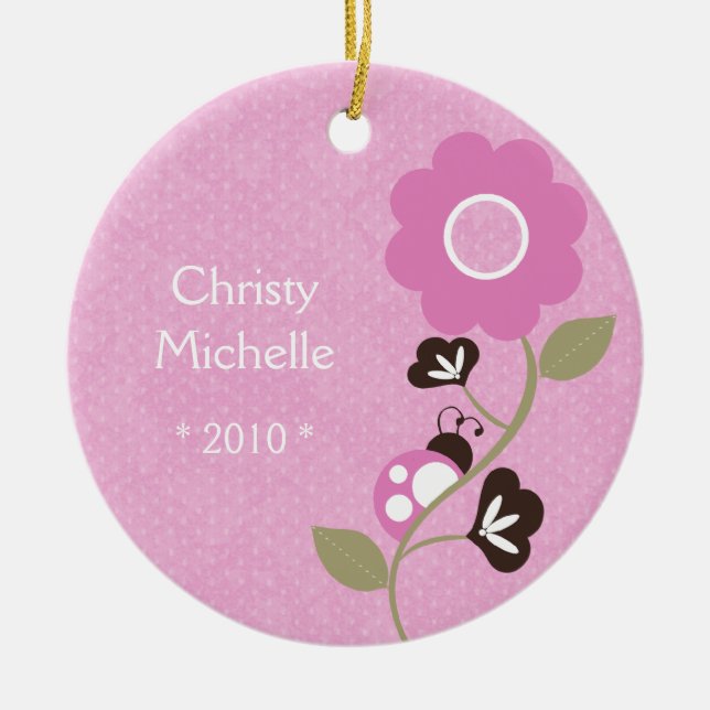Baby's Ladybug Ornament (Front)