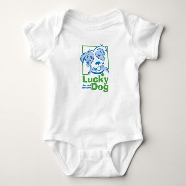 Baby's Lucky Dog Bodysuit (Front)