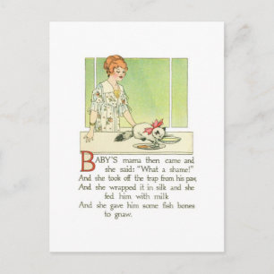Baby's mama then came and she said: "What a shame! Postcard