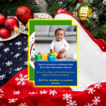 Baby's Merry Snowman First Christmas Unique Photo