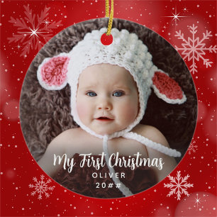 Baby's My First Christmas Timeless Ceramic Tree Decoration
