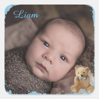 Baby's Name and Photo Sticker