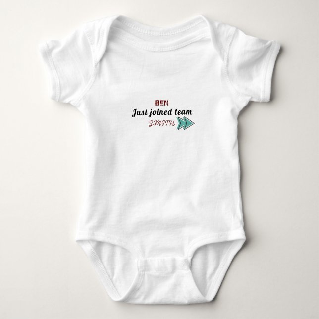 Baby's name just joined baby bodysuit (Front)