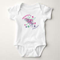 Baby's Name Pink Purple Teal Shapes Playdate Colou