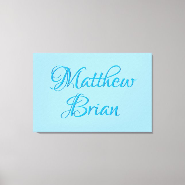 Baby's Name Wall Art (blue) (Front)