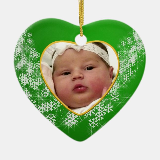 Baby's Photo Keepsake Christmas Ornament (Front)
