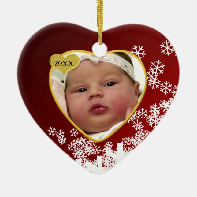 Baby's Photo Keepsake Christmas Ornament (Front)