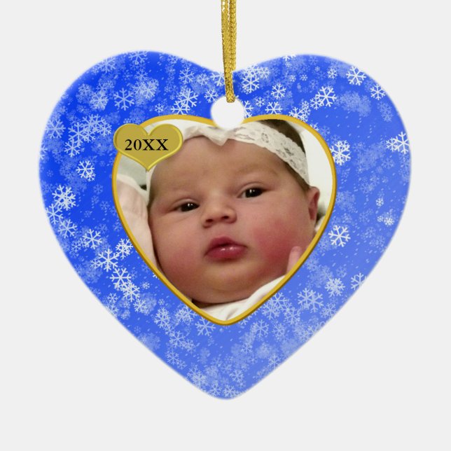 Baby's Photo Keepsake Christmas Ornament (Front)