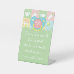 Baby's Quilt Pedestal Sign