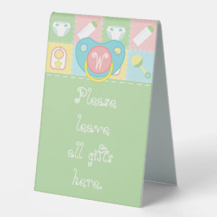 Baby's Quilt Table Tent Sign