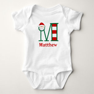 Baby's Santa Christmas Bodysuit monogram M