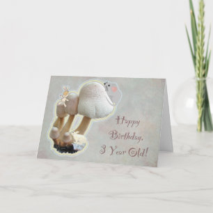 Baby's Third Birthday Mushroom Playground Card