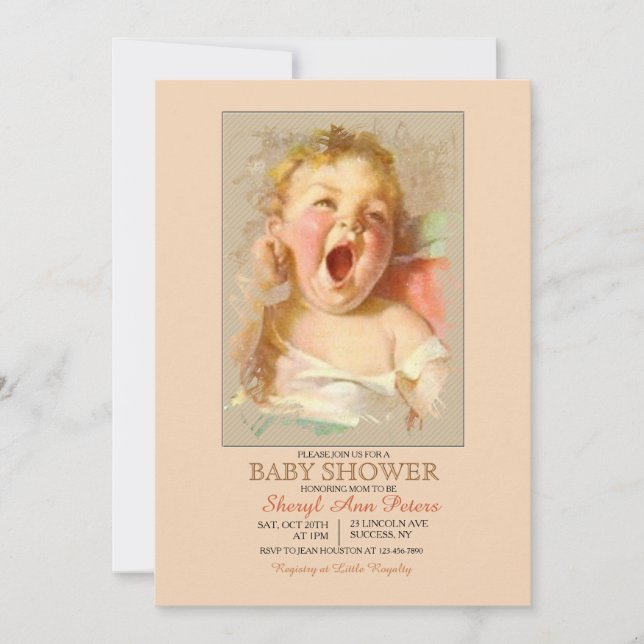 Baby's Yawn Baby Shower Invitation (Front)