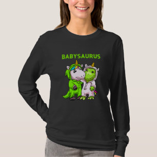 Babysaurus Father With Baby Son Or Daughter Partne T-Shirt