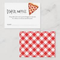 Babyshower Enclosure Cards Diaper Raffle Pizza