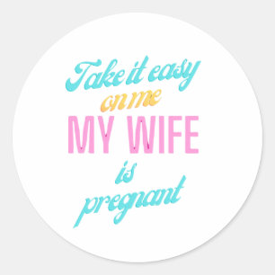 Babyshower Gifts for him Baby Announcement Gift Classic Round Sticker