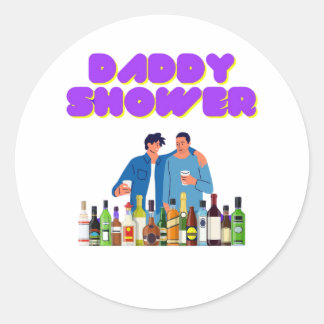 Babyshower Gifts for him Baby Announcement Gift  Classic Round Sticker
