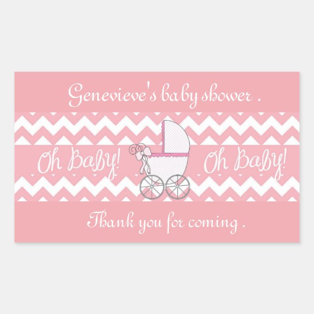 Babyshower Rectangular Sticker (Front)