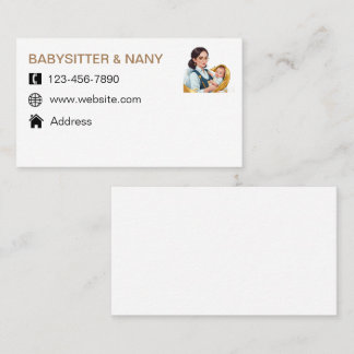 babysitter and Nany Business Card