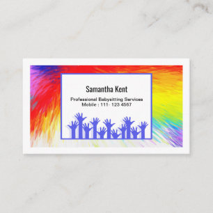 Babysitter Burst of Colours Business Card