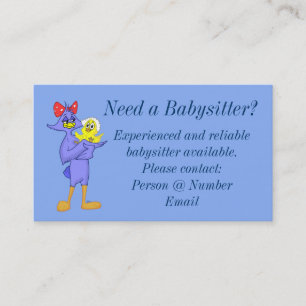 Babysitter Business Card