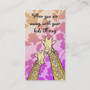 Babysitter Business Card