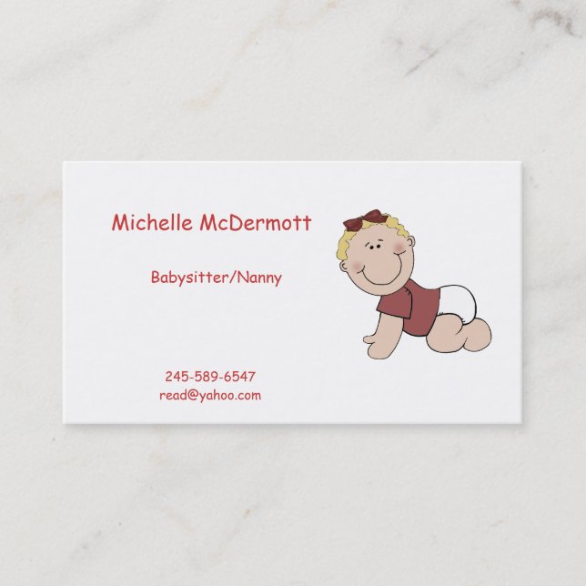 Babysitter Business Card (Front)