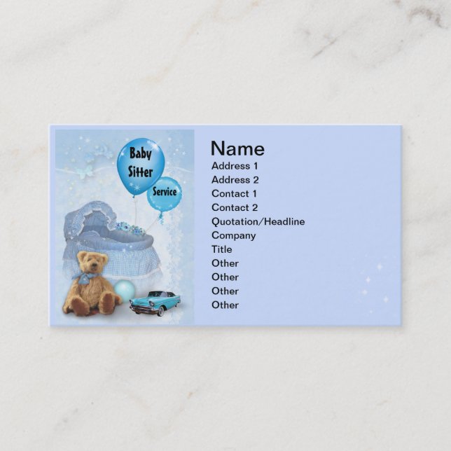 Babysitter Business Card (Front)
