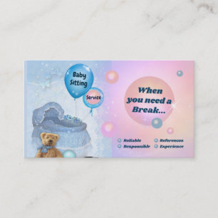 Babysitter Business Card