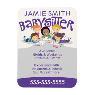 Babysitter Business Card Magnet