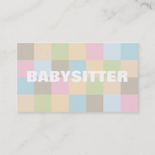 Babysitter business cards