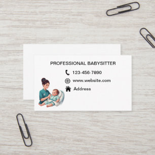 babysitter business cards