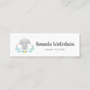 Babysitter business cute card