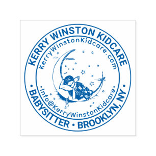 Babysitter Business Name Location URL Email Self-inking Stamp