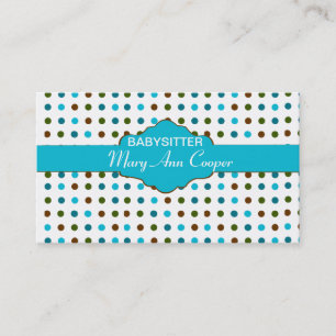 Babysitter CARETAKER  Day Care Business Card