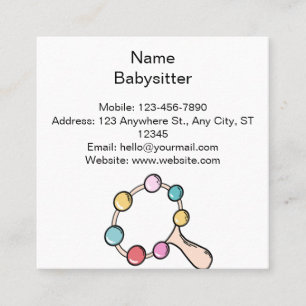 babysitter cute business cards