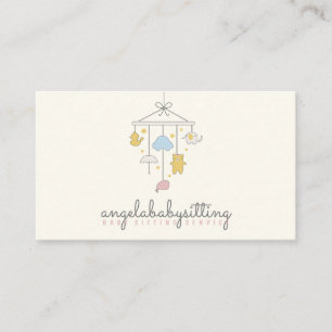 Babysitter Daycare Nursery child teacher logo Business Card