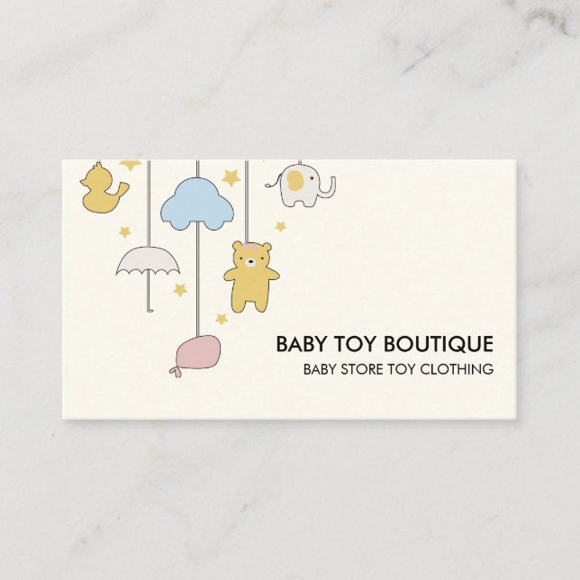 Babysitter Daycare Nursery Toy Boutique Business Card (Front)