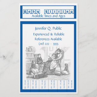 Babysitter Flyer with Pull Tabs Stationery