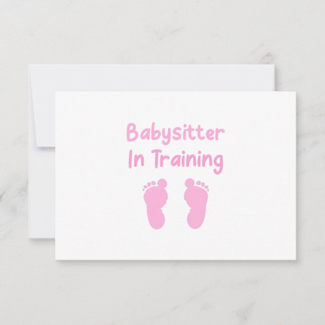 Babysitter In Training Card (Front)