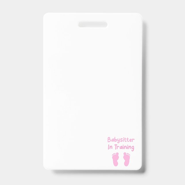Babysitter In Training ID Badge (Front)