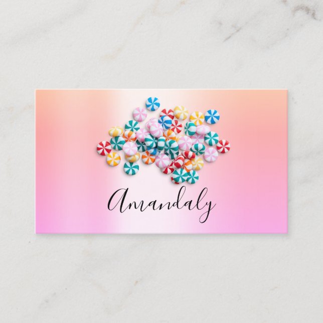 Babysitter Nanny Child Daycare Feet Pastels Gelly Business Card (Front)