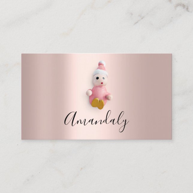 Babysitter Nanny Professional Child Daycare Cute Business Card (Front)